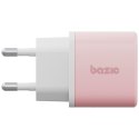 Ładowarka sieciowa Bazic GoPort Velox Kit USB-C/USB-A GaN 35W z kablem różowy