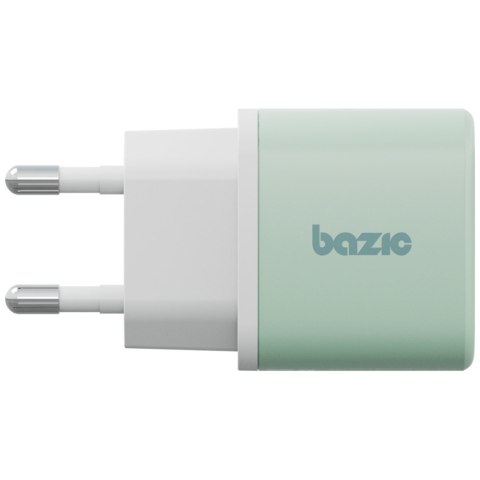 Ładowarka sieciowa Bazic GoPort Velox Kit USB-C/USB-A GaN 35W z kablem zielony