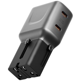 Ładowarka sieciowa Energea TravelGo Adapter 45 2xUSB-C 45W grafitowo-czarny