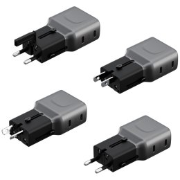 Ładowarka sieciowa Energea TravelGo Adapter 45 2xUSB-C 45W grafitowo-czarny