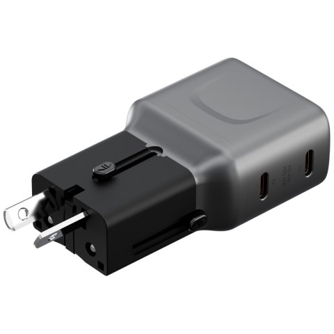 Ładowarka sieciowa Energea TravelGo Adapter 45 2xUSB-C 45W grafitowo-czarny