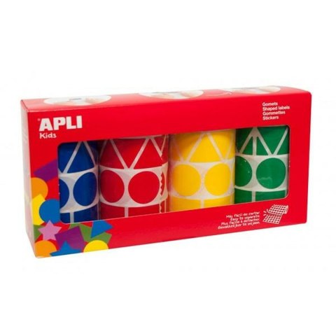 Naklejki Apli Gomets Wielokolorowy Geometryczny 4 Części (2 Sztuk)