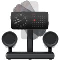 Stacja ładująca Energea Magaudio Stand 2w1 Qi2 z głośnikami stereo grafitowy