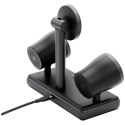 Stacja ładująca Energea Magaudio Stand 2w1 Qi2 z głośnikami stereo grafitowy