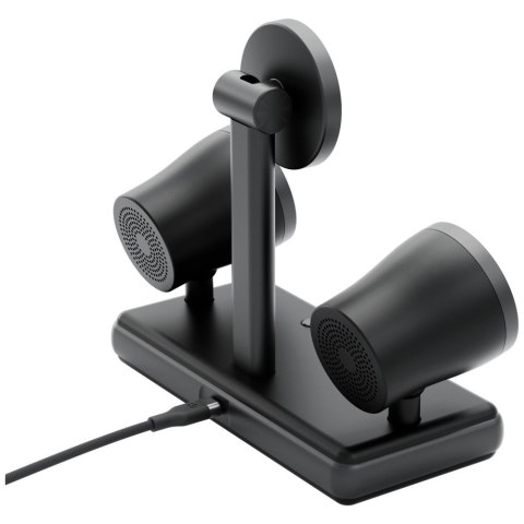 Stacja ładująca Energea Magaudio Stand 2w1 Qi2 z głośnikami stereo grafitowy