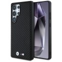 Etui BMW Leather Carbon MagSafe do Samsung Galaxy S25 Ultra czarny
