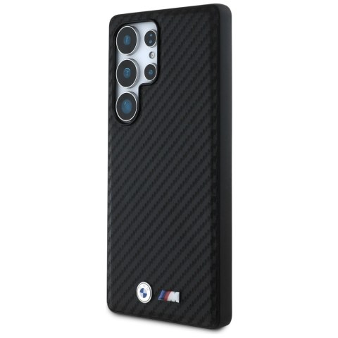 Etui BMW Leather Carbon MagSafe do Samsung Galaxy S25 Ultra czarny