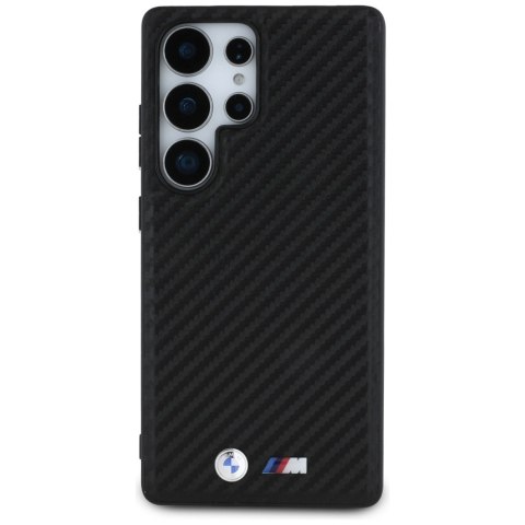 Etui BMW Leather Carbon MagSafe do Samsung Galaxy S25 Ultra czarny