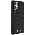 Etui BMW Leather Carbon MagSafe do Samsung Galaxy S25 Ultra czarny