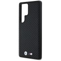 Etui BMW Leather Carbon MagSafe do Samsung Galaxy S25 Ultra czarny