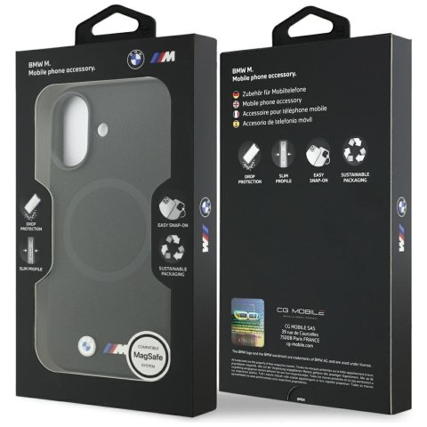 Etui BMW M FW Metal Logo MagSafe do iPhone 17 czarny