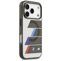 Etui BMW M IML Metal Buttons Tricolor Lines MagSafe do iPhone 17 Pro Max / 18 Pro Max antracyt