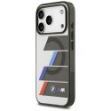 Etui BMW M IML Metal Buttons Tricolor Lines MagSafe do iPhone 17 Pro / 18 Pro antracyt