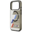 Etui BMW M IML Metal Buttons Tricolor Lines MagSafe do iPhone 17 Pro / 18 Pro antracyt