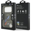 Etui BMW M IML Metal Buttons Tricolor Lines MagSafe do iPhone 17 Pro czarny