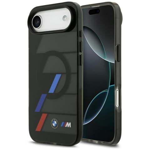 Etui BMW M IML Metal Buttons Tricolor Lines MagSafe do iPhone Air czarny