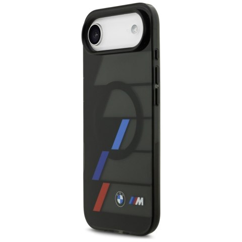Etui BMW M IML Metal Buttons Tricolor Lines MagSafe do iPhone Air czarny