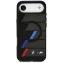 Etui BMW M IML Metal Buttons Tricolor Lines MagSafe do iPhone Air czarny