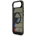 Etui BMW M IML Metal Buttons Tricolor Lines MagSafe do iPhone Air czarny