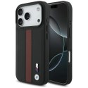 Etui BMW M Perforated Stripe Logo MagSafe do iPhone 17 Pro czerwony