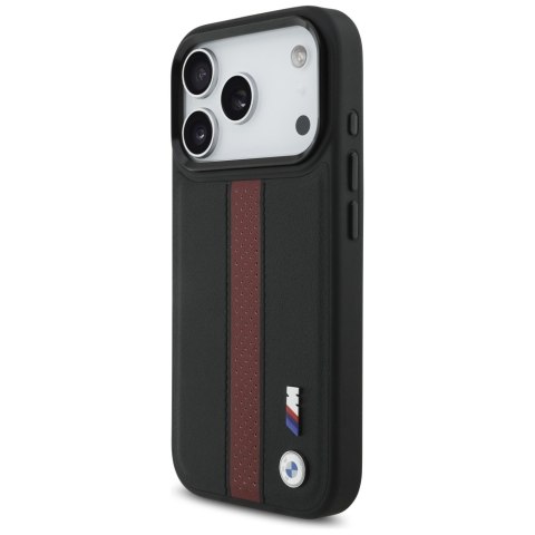 Etui BMW M Perforated Stripe Logo MagSafe do iPhone 17 Pro czerwony