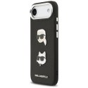 Etui Karl Lagerfeld FW Grained Karl & Choupette Heads Pins & Logo do iPhone Air czarny