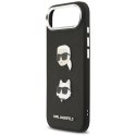 Etui Karl Lagerfeld FW Grained Karl & Choupette Heads Pins & Logo do iPhone Air czarny