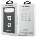Etui Karl Lagerfeld FW Grained Karl & Choupette Heads Pins & Logo do iPhone Air czarny