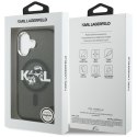 Etui Karl Lagerfeld IML Glitter Karl & Choupette Sketch Logo MagSafe do iPhone 17 czarny