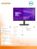 Monitor E2425HSM 23.8 cala IPS LED Full HD (1920x1080)/16:9/DP/HDMI/VGA/Głośniki/3Y