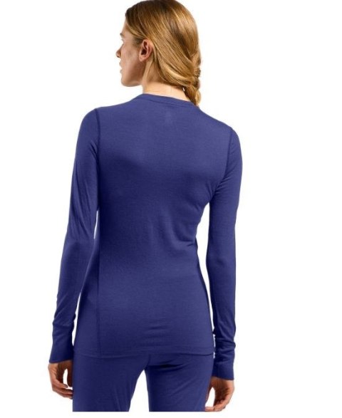 Koszulka termoaktywna damska z długim rękawem Odlo BL TOP Merino rozmiar S, niebieska