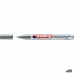 Marker permanentny Edding 780 Srebrzysty (10 Sztuk)