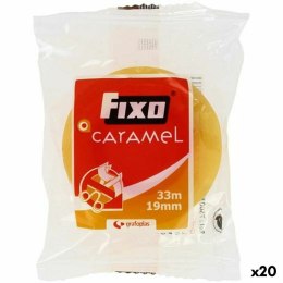 Taśma przylepna Fixo Caramel Przezroczysty 19 mm x 33 m (20 Sztuk)