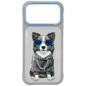 Etui Nimmy Glasses Cool Dog do iPhone 17 Pro szary