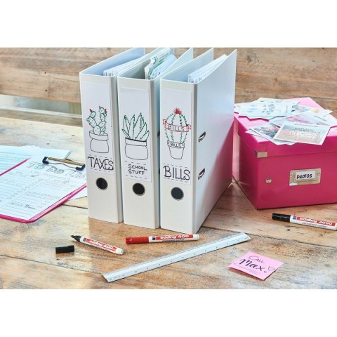 Marker permanentny Edding 400-01 Czarny 1 mm (10 Sztuk)