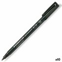 Marker permanentny Staedtler Lumocolor 317-9 Czarny (10 Sztuk)
