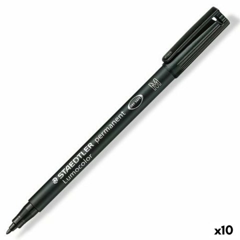 Marker permanentny Staedtler Lumocolor 317-9 Czarny (10 Sztuk)
