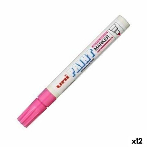 Marker permanentny Uni-Ball PX-20 Różowy (12 Sztuk)