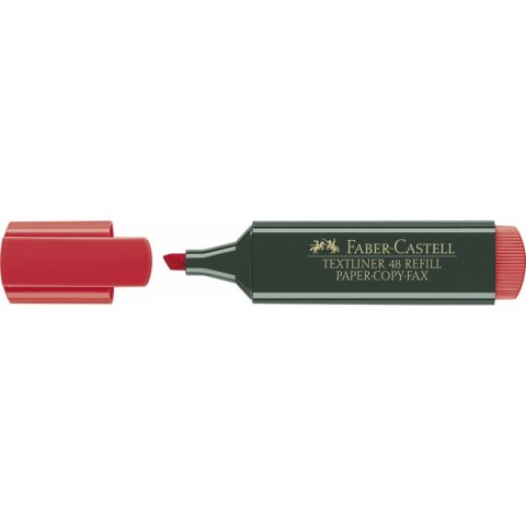 Zakreślacz Faber-Castell TEXTLINER 48 Czerwony (10 Sztuk)