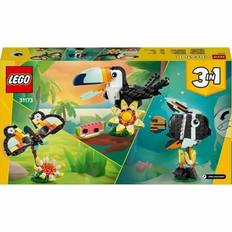 Zestaw do budowania Lego 31173 Wild Animals : Tropical Toucan 225 Części