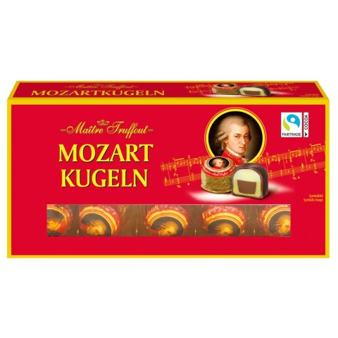 MaitreTruffout Mozartkugeln Luksusowe Pralinki z Marcepanem i Orzechami Laskowymi w Delikatnej Mlecznej Czekoladzie 200g