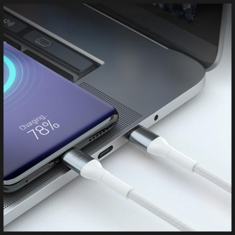 Kabel 3MK Hyper Cable N-SERIES USB-A do USB-C 1m 9V/2A 18W biały