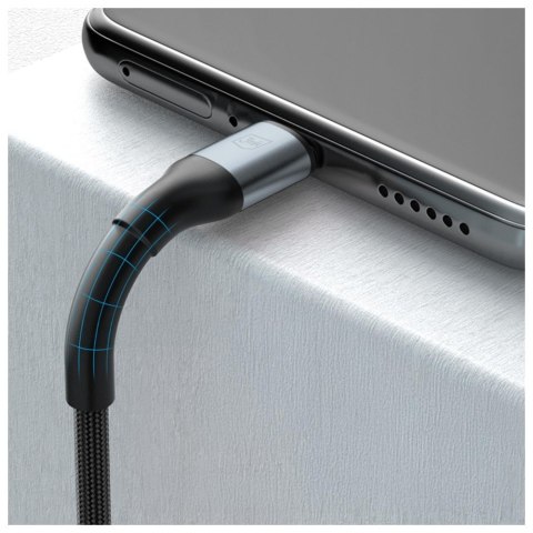 Kabel 3MK Hyper Cable N-SERIES USB-A do USB-C 1m 9V/2A 18W czarny