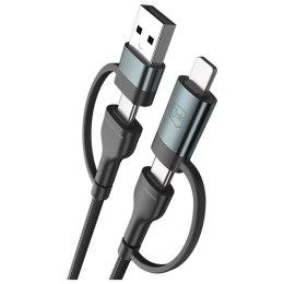 Kabel 3MK Hyper Cable N-SERIES USB-A/USB-C do USB-C/Lightning 1.2m 9V/2A 60W