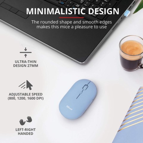 Myszka Bezprzewodowa Trust 24126 Niebieski