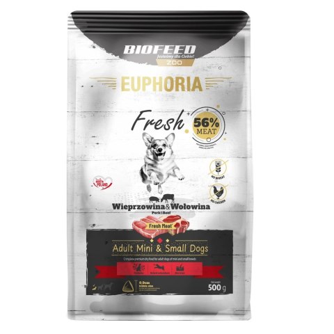 BIOFEED Euphoria fresh meat adult wieprz/wołow xs/s 0,5kg