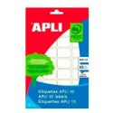 Etykiety samoprzylepne Apli Biały Papier 10 Kartki 25 x 40 mm (10 Sztuk)