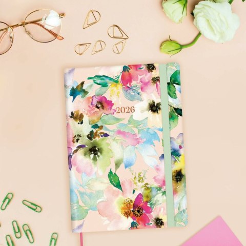 Kalendarz książkowy Finocam FLEXI JOY Bloom A5 14,8 x 21 cm 2026