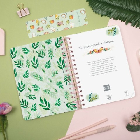 Kalendarz książkowy Finocam THE FLOWER JOURNAL A5 15,5 x 21,2 cm Różowy 2026