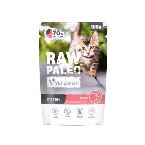 VetExpert Raw Paleo Kitten Cat Pork 100g